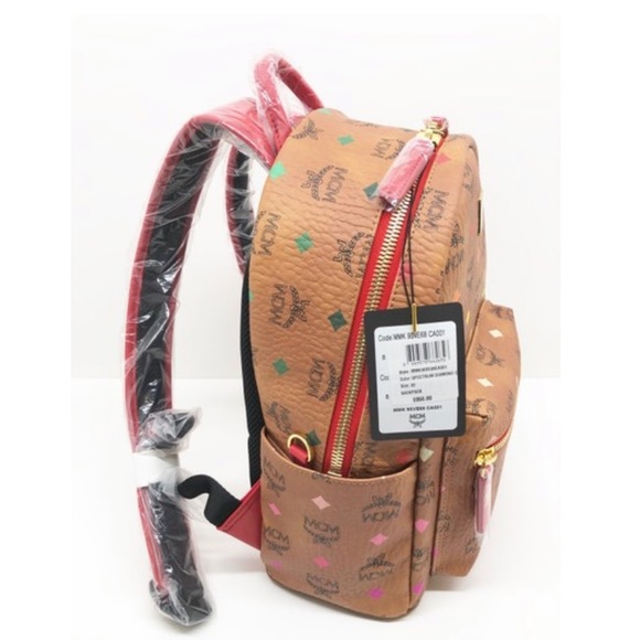 ❌SOLD❌MCM Logo Cognac Skyoptic Diamond Backpack - Picture 8 of 11